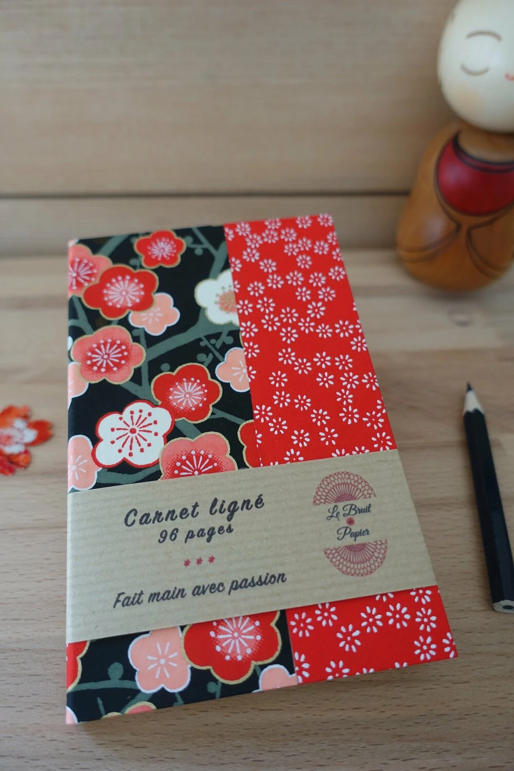Carnet De Note A6, Petit Cahier Papier Japonais, Carnet D'écriture Sakura Rouge Et Noir, Journal Voyage Japon, Petit Cadeau Noël 2 Carnet De Note A6, Petit Cahier Papier Japonais, Carnet D'écriture Sakura Rouge Et Noir, Journal Voyage Japon, Petit Cadeau Noël – Image 2
