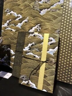 Carnet D'écriture En Papier Japonais, Journal Intime Noir Et Or, Cahier Washi Vague Hokusai, Noël Pour Lui, Carnet Voyage Japon Asie -Papeterie Boutique 3463242 carnet d ecriture en papier japonais journal intime noir e 4