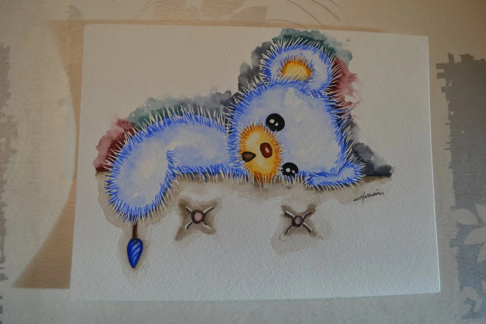 Aquarelle Peluche Ourson Bleu, Déco Chambre Bébé, Enfant, Cadeau Noël, Naissance 1 Aquarelle Peluche Ourson Bleu, Déco Chambre Bébé, Enfant, Cadeau Noël, Naissance