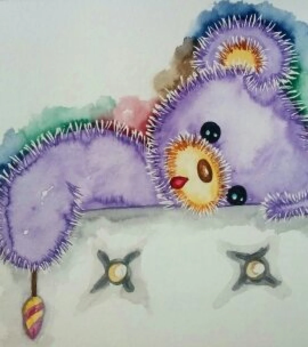 Aquarelle Peluche Ourson Bleu, Déco Chambre Bébé, Enfant, Cadeau Noël, Naissance 2 Aquarelle Peluche Ourson Bleu, Déco Chambre Bébé, Enfant, Cadeau Noël, Naissance – Image 2