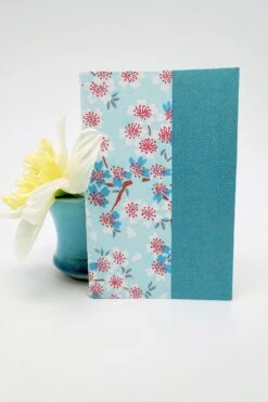 Carnet De Poche, Cahier D'écriture Bleu, Papier Japonais Fleur Sakura, Journal Secret Pour Elle, Idée Petit Cadeau Noël -Papeterie Boutique 3521400 carnet de poche ecriture note papier japonais bleu perle 3