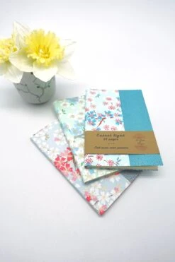 Carnet De Poche, Cahier D'écriture Bleu, Papier Japonais Fleur Sakura, Journal Secret Pour Elle, Idée Petit Cadeau Noël