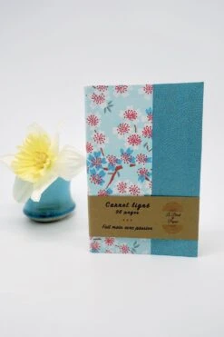 Carnet De Poche, Cahier D'écriture Bleu, Papier Japonais Fleur Sakura, Journal Secret Pour Elle, Idée Petit Cadeau Noël -Papeterie Boutique 3521400 carnet de poche ecriture note papier japonais bleu perle 5