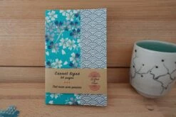 Carnet De Note Papier Japonais, Petit Cahier De Poche Bleu Et Blanc, Idée Cadeau Noël, Papeterie Artisanale, Journal Voyage Japon Zen