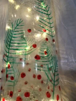 Photophore Décor De Noël Bouteille Recyclée Carafe 8 Photophore Décor De Noël Bouteille Recyclée Carafe -Papeterie Boutique 3552856 bouteille en verre peinte photophore decor de noel 4