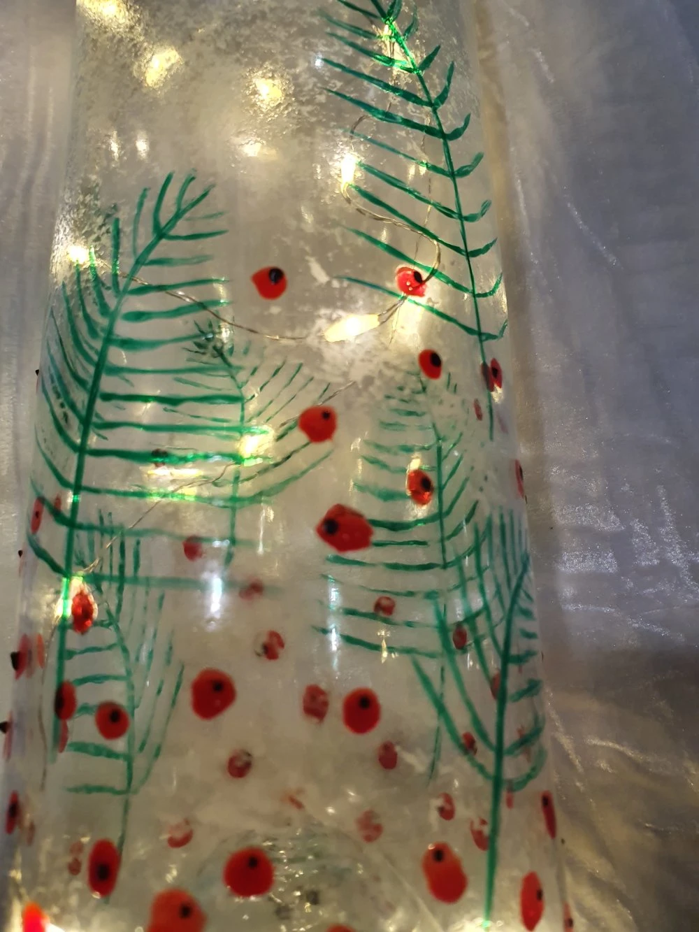 Photophore Décor De Noël Bouteille Recyclée Carafe 4 Photophore Décor De Noël Bouteille Recyclée Carafe – Image 4