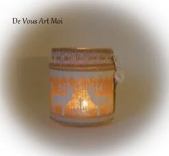 Photophore De Noël Verre Original Décoration Rennes Noël Bougeoir Lanterne Noël Fait Main -Papeterie Boutique 3564621 photophore de noel verre decoration rennes noel bougeoir 3