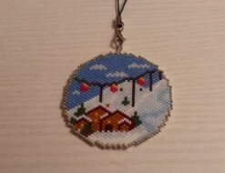 Boule De Noël Tissée à L'aide De Perles Miyuki