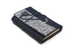 Protège Livre Poche En Lin Avec Fermeture Lanière, Couverture Livre Originale Bleu Marine, Cadeau Femme, Anniversaire, Noël