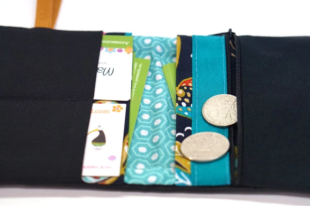 Portefeuille Cuir Noir Femme, Portefeuille Tissu Ethnique, Petit Portefeuille élastique, Cadeau Anniversaire, Cadeau Femme Noël 6 Portefeuille Cuir Noir Femme, Portefeuille Tissu Ethnique, Petit Portefeuille élastique, Cadeau Anniversaire, Cadeau Femme Noël – Image 6
