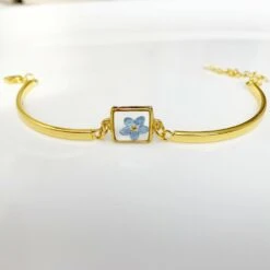 Bijoux Avec Myosotis De Fleurs Pressées Bijoux De Fleurs Réelles Cadeau Noël Souvenir Botanique Naturel -Papeterie Boutique 3824897 myosotis sechee bracelet bijoux de fleurs pressees bracel 6