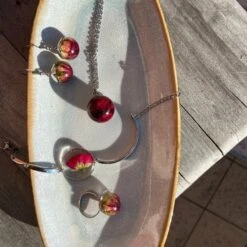 Rose Simple Ensemble De Bijoux Pressés Fleurs Cadeau De Noël Pour Son Vrai Collier De Résine De Fleurs Terrarium Bijoux Cadeaux Uniques Pour Les Femmes -Papeterie Boutique 3832166 rose simple ensemble de bijoux presses fleurs cadeau de no 4