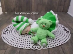 Bébé Fimo Fille Noël Et Son Doudou.