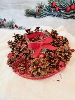 Centre De Table Noël - Jour De L'an / Décoration De Table Ou Autre Avec Bougeoir - Pomme De Pin Et Boules Et Bonhomme De Neige 11 Centre De Table Noël - Jour De L'an / Décoration De Table Ou Autre Avec Bougeoir - Pomme De Pin Et Boules Et Bonhomme De Neige -Papeterie Boutique 3917964 centre de table noel jour de l an decoration de table 6