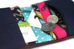 Portefeuille Attache Cartable En Similicuir Marron Tissu Fleurs, Petit Portefeuille Femme Faux Cuir Fait Main, Cadeau Original Femme Noël -Papeterie Boutique 3921880 portefeuille cuir noir femme portefeuille tissu ethnique p 4