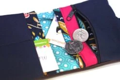 Portefeuille Attache Cartable En Similicuir Marron Tissu Fleurs, Petit Portefeuille Femme Faux Cuir Fait Main, Cadeau Original Femme Noël -Papeterie Boutique 3921880 portefeuille cuir noir femme portefeuille tissu ethnique p 5