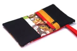 Portefeuille Femme Simili Cuir Noir Tissu Mandalas, Portefeuille Porte Cartes Fermeture élastique, Cadeau Femme Noël -Papeterie Boutique 3922297 portefeuille femme cuir noir portefeuille tissu mandalas p 4