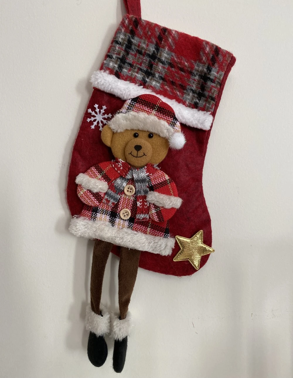 Botte De Noël, Chaussette Ours, Botte *prénom Personnalisable*, Personnalisable *joyeux Noël*, à Suspendre, 34x18 Cm 1 Botte De Noël, Chaussette Ours, Botte *prénom Personnalisable*, Personnalisable *joyeux Noël*, à Suspendre, 34x18 Cm