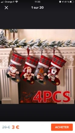 Botte De Noël, Chaussette Père Noël, Botte *prénom Personnalisable*, Personnalisable *joyeux Noël*, à Suspendre, 40x24 Cm -Papeterie Boutique 3927235 botte de noel chaussette pere noel botte prenom perso 1