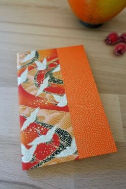 Carnet D'écriture A6, Cahier De Poche Papier Japonais Grues Orange, Journal De Voyage Japon, Idée Cadeau Noël -Papeterie Boutique 3928190 carnet d ecriture de note cahier de poche en papier japon 3