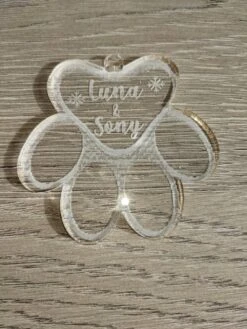 Boule De Noël Animaux Personnalisée Acrylique Transparente, Idée Décoration Noël, Décoration Sapin