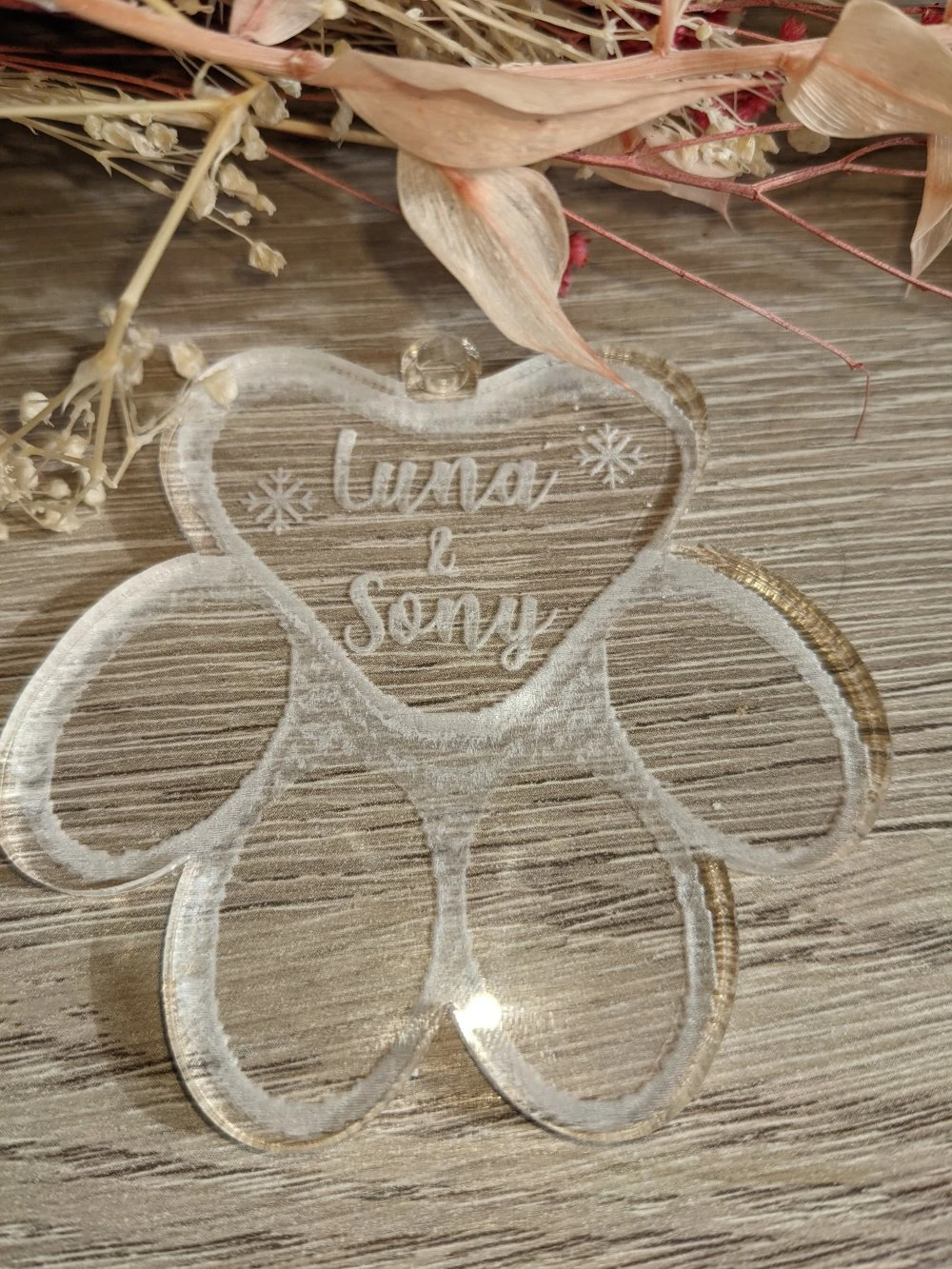 Boule De Noël Animaux Personnalisée Acrylique Transparente, Idée Décoration Noël, Décoration Sapin 3 Boule De Noël Animaux Personnalisée Acrylique Transparente, Idée Décoration Noël, Décoration Sapin – Image 3