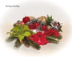 Couronne Noël Poinsettia Lumineuse,décoration Centre Table Noël,fait Main Artisanal -Papeterie Boutique 3959589 couronne noel poinsettia lumineuse decoration couronne clo 3