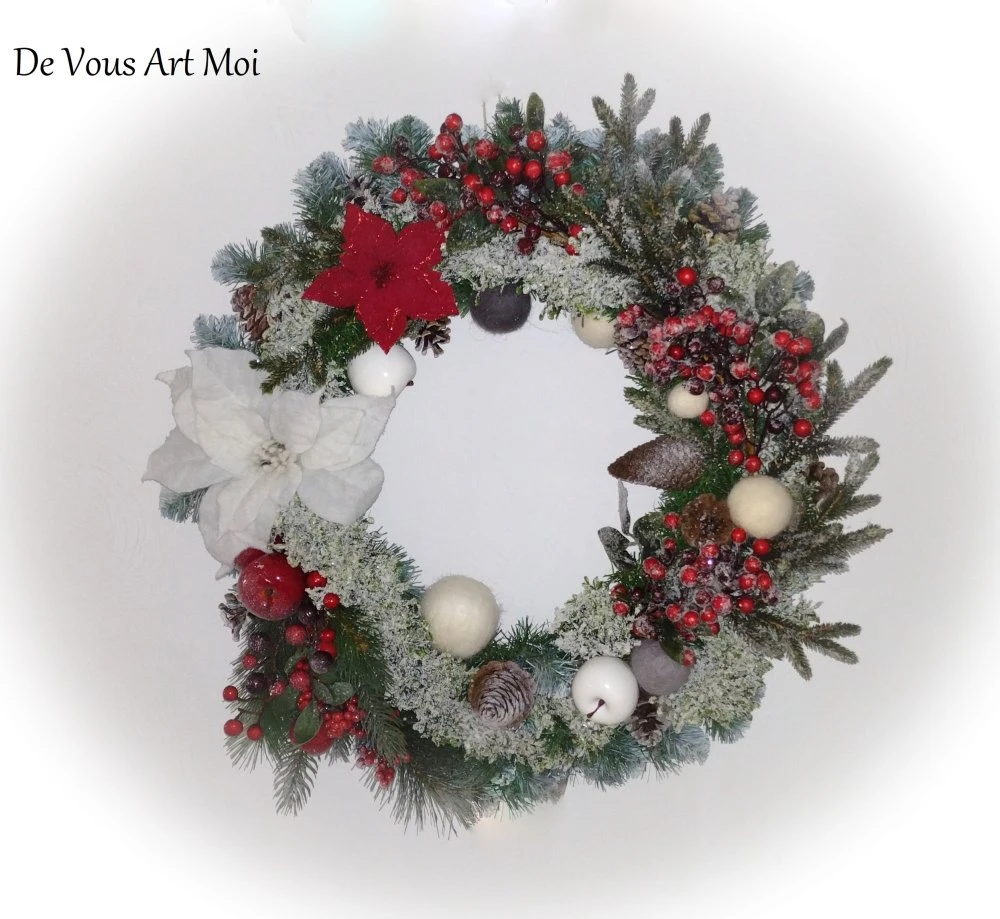 Couronne Noël Sapin Lumineuse,grosse Couronne Xxl Noël,décoration Noël Fait Main Artisanal 2 Couronne Noël Sapin Lumineuse,grosse Couronne Xxl Noël,décoration Noël Fait Main Artisanal – Image 2