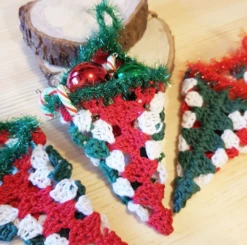 Noël - Pochette Triangle à Suspendre - Lot De 3