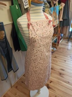 Tablier Réversible Noël Rose/rouge