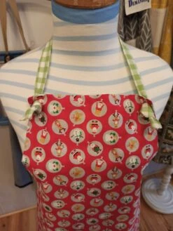 Papeterie Boutique -Papeterie Boutique 3985962 tablier reversible noel rose rouge 2