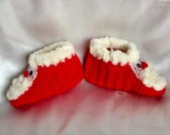 Chaussons -bottines « père Noël « au Crochet Fait Main Pour Bébé -Papeterie Boutique 3997370 chaussons bottines pere noel au crochet fait mai 3