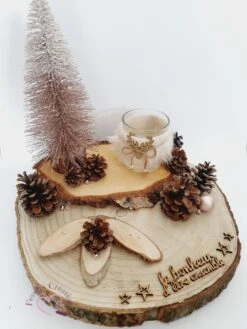 Grand Centre De Table En Bois - Noël - Jour De L'an / Décoration De Table Ou Autre Avec Bougie -Papeterie Boutique 4006517 grand centre de table en bois noel jour de l an deco 1