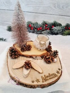 Grand Centre De Table En Bois - Noël - Jour De L'an / Décoration De Table Ou Autre Avec Bougie -Papeterie Boutique 4006517 grand centre de table en bois noel jour de l an deco 5