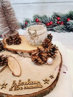 Grand Centre De Table En Bois - Noël - Jour De L'an / Décoration De Table Ou Autre Avec Bougie -Papeterie Boutique 4006517 grand centre de table en bois noel jour de l an deco 8