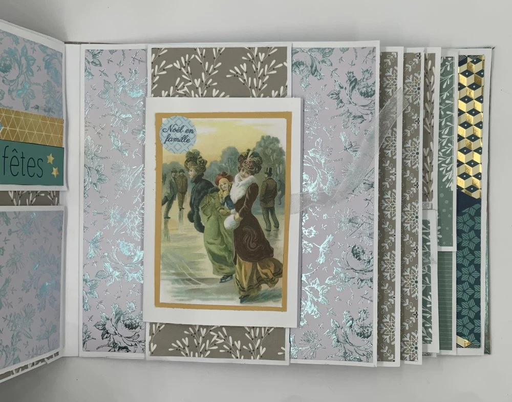 Album Scrapbooking Noël 40 Photos Bleu Et Blanc 2 Album Scrapbooking Noël 40 Photos Bleu Et Blanc – Image 2
