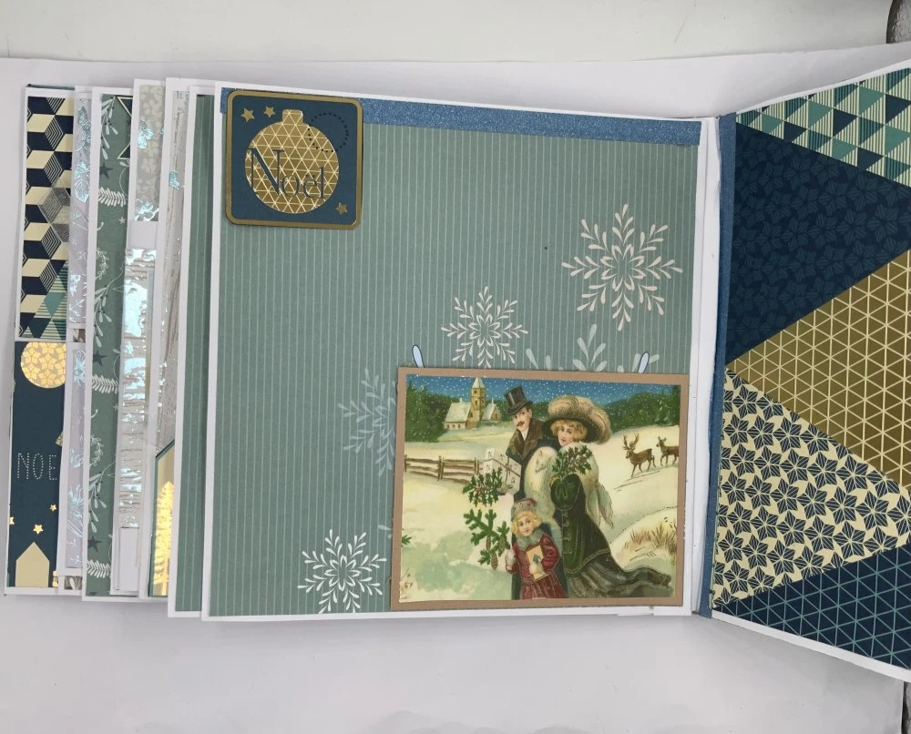 Album Scrapbooking Noël 40 Photos Bleu Et Blanc 6 Album Scrapbooking Noël 40 Photos Bleu Et Blanc – Image 6