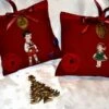 Coussin Décoratif De Noël à Suspendre - Petit Personnage Garçon Ou Fille Breloques En Laiton Vieilli