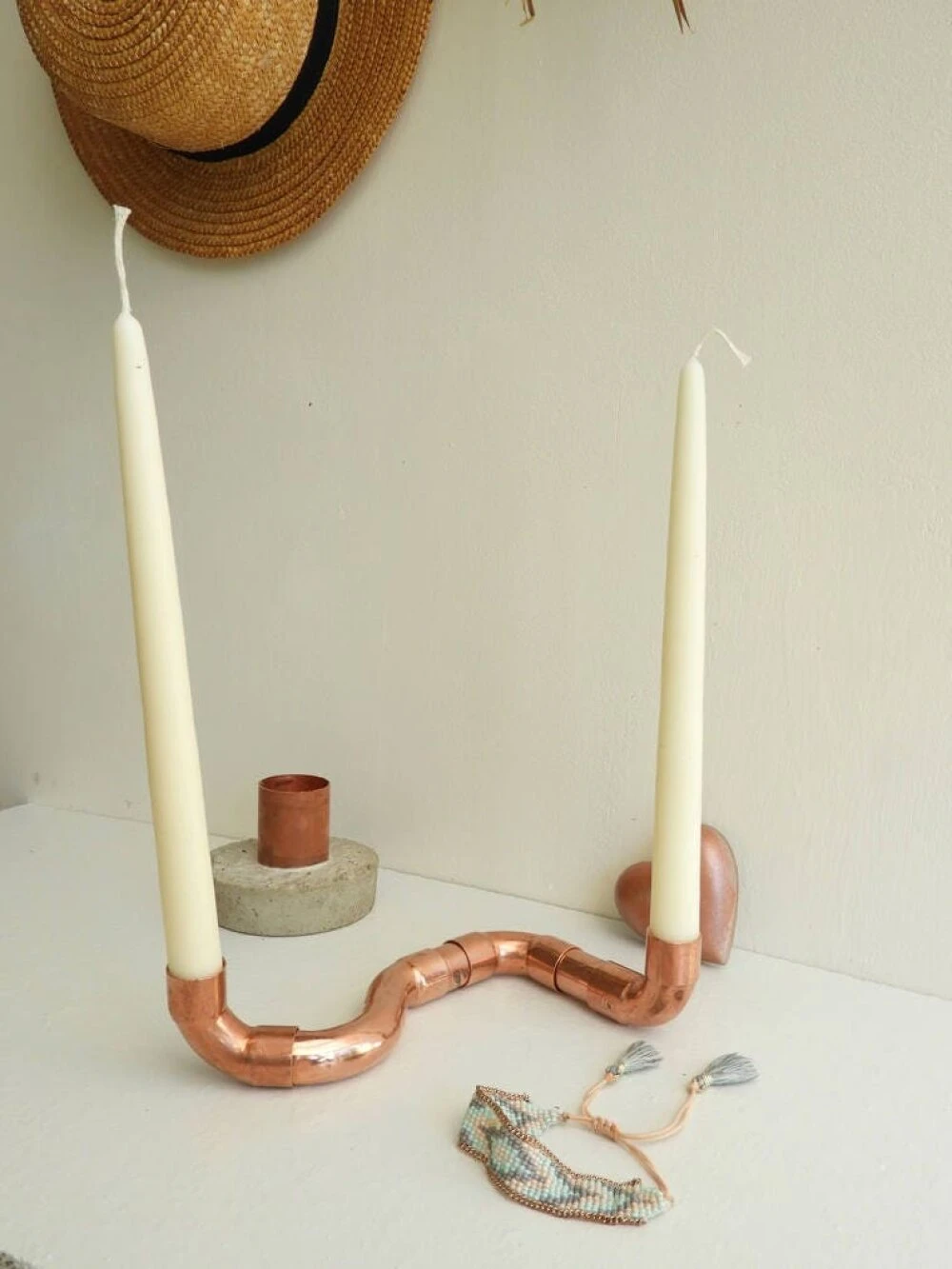 Bougeoir Cuivre Recyclé Pour Une Déco Scandinave, Cadeau Crémaillère, Décoration Maison Upcycling, Idée Cadeau Noël, Bougie De Table 2 Bougeoir Cuivre Recyclé Pour Une Déco Scandinave, Cadeau Crémaillère, Décoration Maison Upcycling, Idée Cadeau Noël, Bougie De Table – Image 2