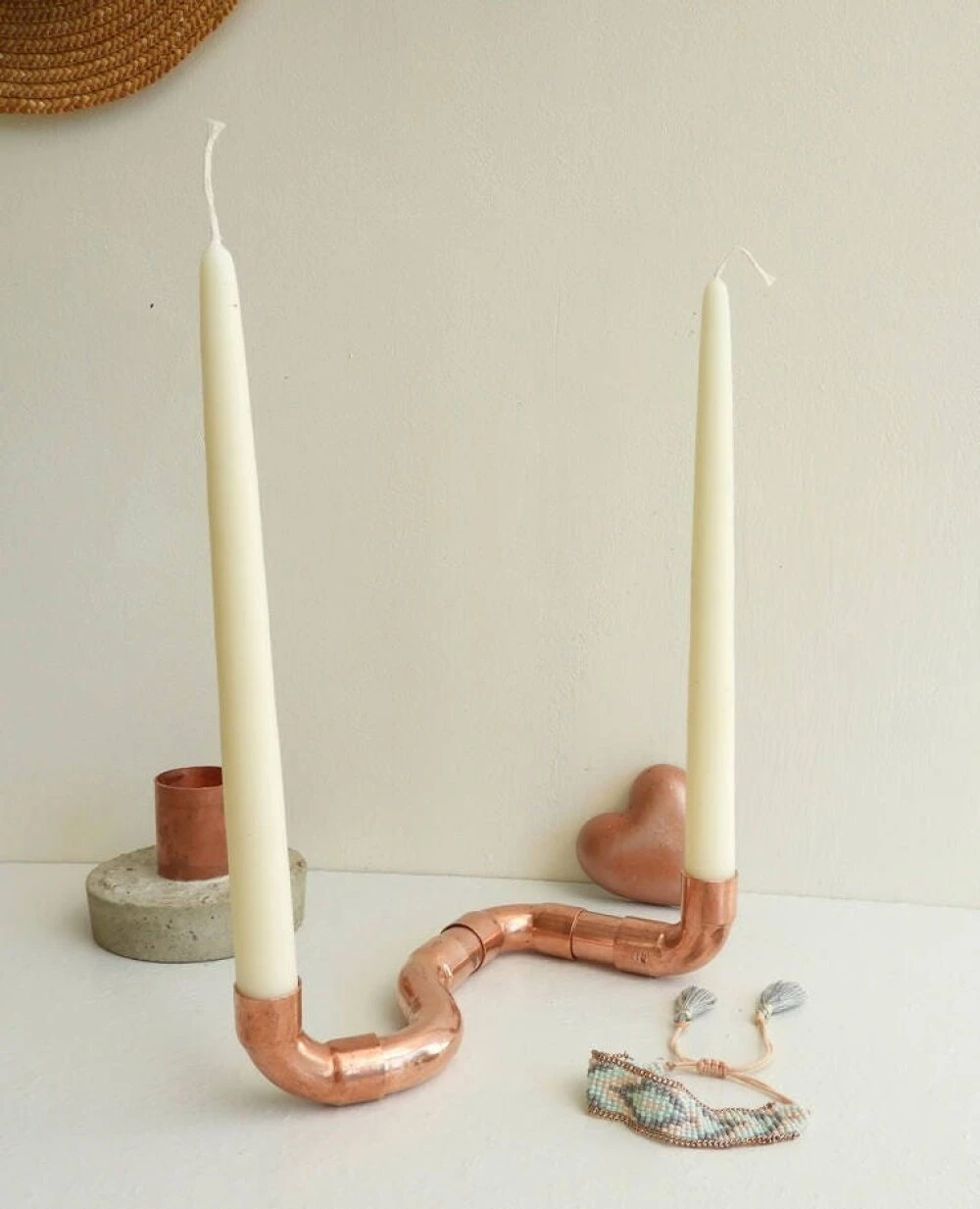 Bougeoir Cuivre Recyclé Pour Une Déco Scandinave, Cadeau Crémaillère, Décoration Maison Upcycling, Idée Cadeau Noël, Bougie De Table 4 Bougeoir Cuivre Recyclé Pour Une Déco Scandinave, Cadeau Crémaillère, Décoration Maison Upcycling, Idée Cadeau Noël, Bougie De Table – Image 4