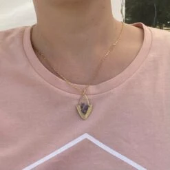 Collier De Graines En Or Aztèques Avec Pétales De Bleuet Cadeau De Noël Pour Elle -Papeterie Boutique 4074483 collier de graines en or azteques avec petales de bleuet c 4