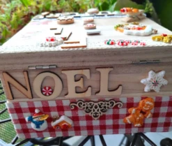Boîte à Couture En Bois Noël, Décoration De Noël En Fimo, Idée Cadeau Fait Main, Boîte à Ouvrage -Papeterie Boutique 4292278 boite a couture en bois noel decoration de noel en fim 6