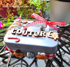 Boîte à Couture Noël, Boîte à Ouvrage, Idée Cadeau, Décoration En Fimo, Couture