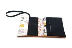 Portefeuille Femme Cuir Caramel Tissu Motif Coeurs, Portefeuille Chéquier Cuir Avec élastique, Cadeau Femme Noël -Papeterie Boutique 4292936 portefeuille cuir femme compagnon cuir portefeuille compag 5