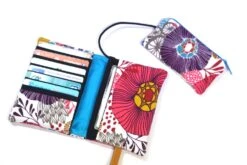 Portefeuille Femme Simili Cuir Camel Avec Tissu Fleurs Ethnique Rouge, Porte Cartes Cuir Et Tissu, Cadeau Femme Noël -Papeterie Boutique 4293986 portefeuille original avec porte monnaie et porte cartes en 7