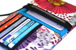 Portefeuille Femme Simili Cuir Camel Avec Tissu Fleurs Ethnique Rouge, Porte Cartes Cuir Et Tissu, Cadeau Femme Noël -Papeterie Boutique 4293986 portefeuille original avec porte monnaie et porte cartes en 8