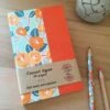 Carnet De Note Ligné A6, Cahier De Poche Papier Japonais Pivoine Orange Et Menthe, Journal De Voyage Japon, Cadeau Noël Pour Elle
