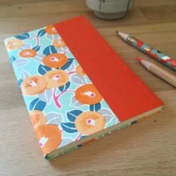 Carnet De Note Ligné A6, Cahier De Poche Papier Japonais Pivoine Orange Et Menthe, Journal De Voyage Japon, Cadeau Noël Pour Elle -Papeterie Boutique 4297505 carnet d ecriture a6 de note cahier de poche papier japon 8