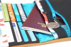 Portefeuille Femme Cuir Caramel Tissu Fleurs Portefeuille Budget Cuir Avec élastique, Cadeau Femme Noël -Papeterie Boutique 4313570 portefeuille femme cuir caramel tissu motif coeurs portefeu 6