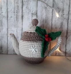 Decoration De Noël, Théière De Noël Au Crochet